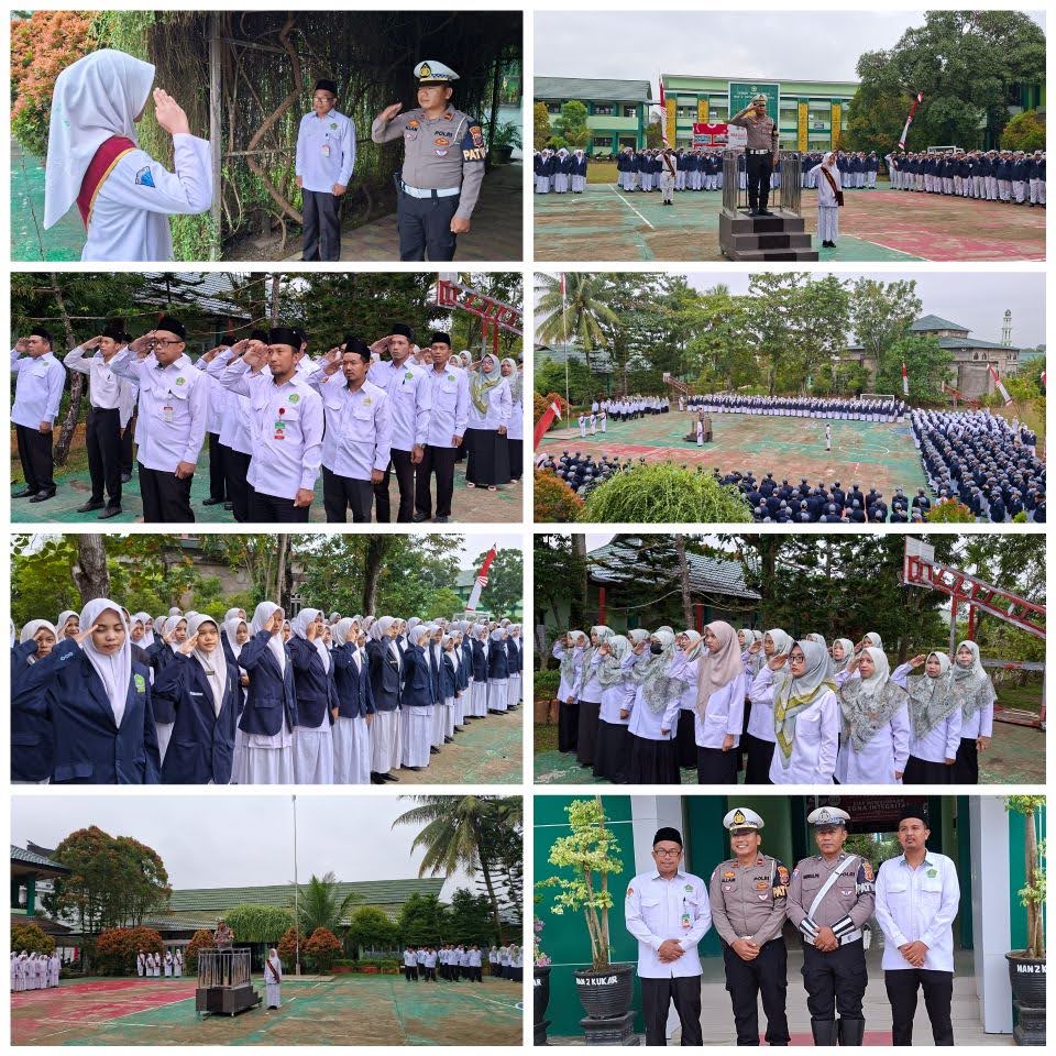 MAN 2 Kukar gelar Upacara Bendera dengan Pembina dari POLRES